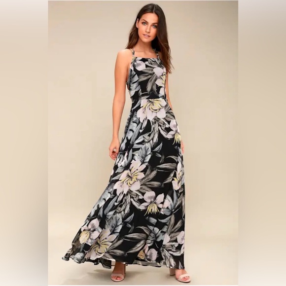 Lulu's Live In Bloom Elegant Floral Mixi Dress - Picture 2 of 12